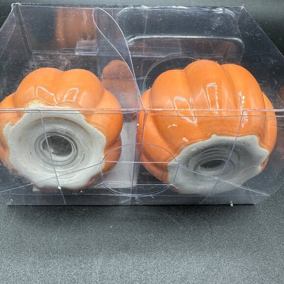 PUMPKIN Salt and Pepper Shakers Set Thanksgiving Gourd Fall Orange Halloween - Picture 2 of 5
